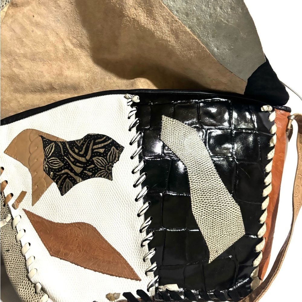 Opulent Containers Vintage Patchwork Shoulder Bag… - image 7